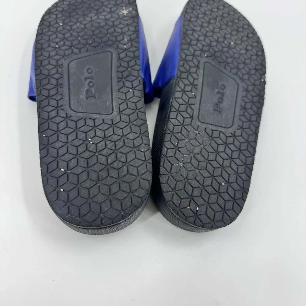 Polo‎ Ralph Lauren Cayson Slides Royal Blue Mens Size 12 Pool Sandals